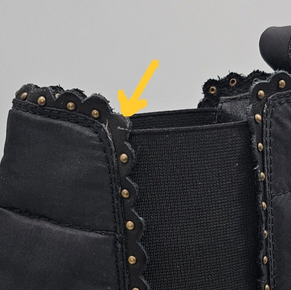 Free People Atlas Ankle Boot Womens EU 39.5 Black Quilted Puffer Chelsea Winter - Picture 4 of 16
